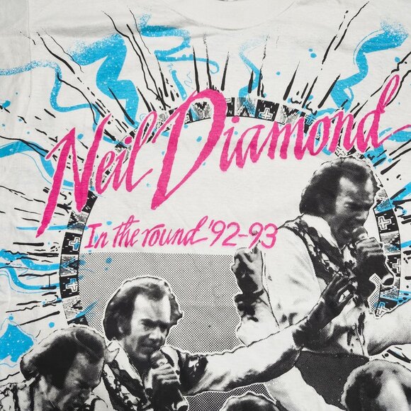 Vintage Neil Diamond In The Round 92-93 Tour T-Shirt Large All Over Graphics - Picture 3 of 10